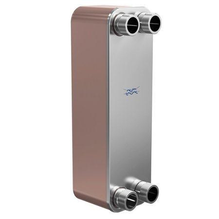 ALFA LAVAL Brazed Plate Heat Exchanger, AISI 316L, Stainless Steel, 34 Plates -Condenser Single Circuit 270k BTU CBH110-34H
